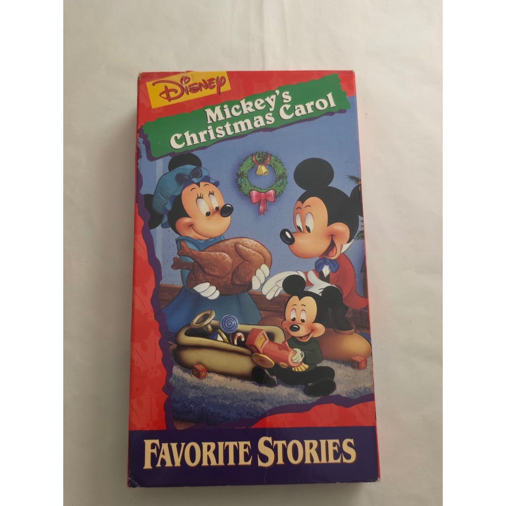 Vintage 1997 Disney Mickey's Christmas Carol VHS Favorite Stories Holiday Movie